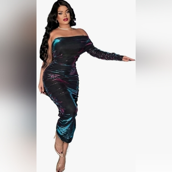 One Shoulder Bodycon Dress MED - Picture 2 of 5